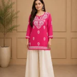 Chikankari Short Kurti (Multiple Colors)
